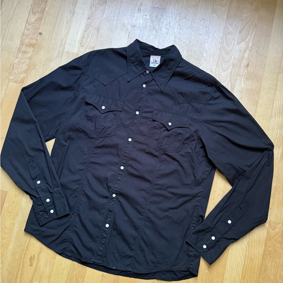 Vintage True Religion Back Big Print Western Shirt Longsleeve Pearl Snap XXL - Picture 4 of 9